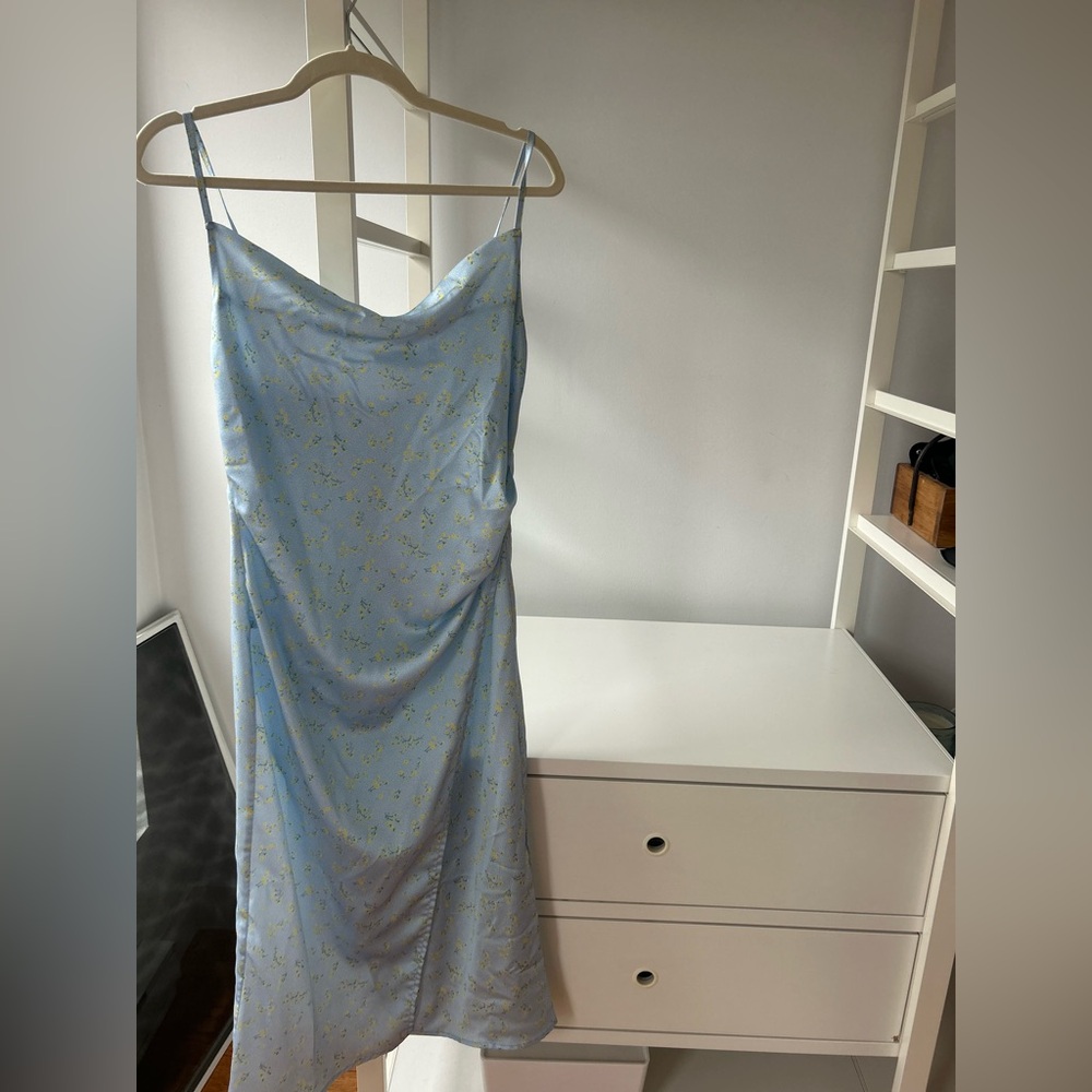 Re:named Blue Floral Dress large